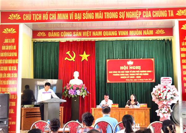 ỦY BAN MẶT TRẬN TỔ QUỐC VIỆT NAM PHƯỜNG TẬP TRUNG CHỈ ĐẠO, HƯỚNG DẪN HỘI NGHỊ BAN CÔNG TÁC MẶT TRẬN TẠI 23/23 TỔ DÂN PHỐ TIẾN TỚI TỔ CHỨC ĐẠI HỘI ĐẠI BIỂU MTTQ VIỆT NAM PHƯỜNG LÀN THỨ I, NHIỆM KỲ 2025-2030