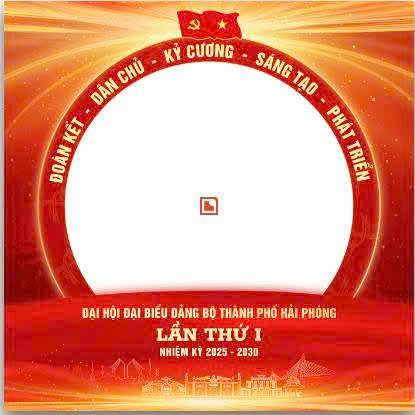 Hướng dẫn Avatar chào mừng Đại hội Đại biểu Đảng bộ thành phố Hải Phòng lần thứ I, nhiệm kỳ 2025-2030