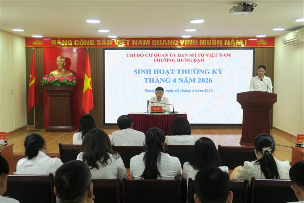 Đảng ủy phường Hưng Đạo tổ chức sinh hoạt chi bộ mẫu nhằm tạo chuyển biến thực chất trong công tác xây dựng Đảng