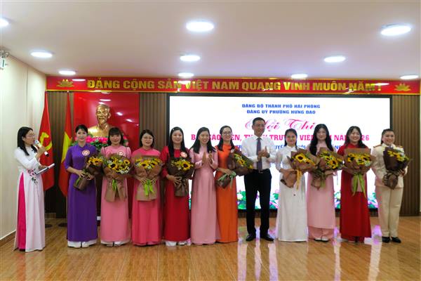 Hội thi Báo cáo viên, Tuyên truyền viên giỏi phường Hưng Đạo năm 2026 góp phần đưa Nghị quyết Đại hội Đảng các cấp vào cuộc sống