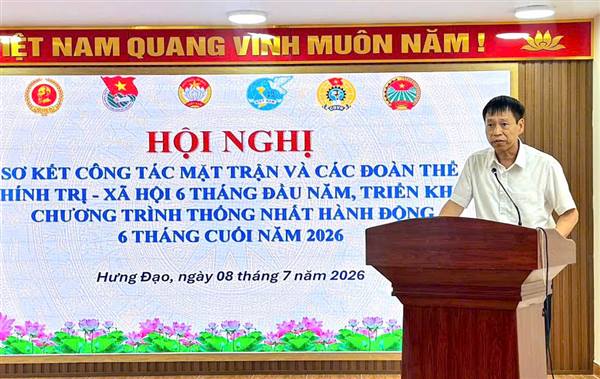 HỘI PHỤ NỮ PHƯỜNG PHƯỜNG HƯNG ĐẠO  PHỐI HỢP TỔ CHỨC HỘI NGHỊ SƠ KẾT CÔNG TÁC 6 THÁNG ĐẦU NĂM 2026 