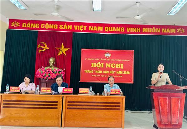 UỶ BAN MTTQ VIỆT NAM PHƯỜNG TỔ CHỨC HỘI NGHỊ "THÁNG NGHE DÂN NÓI" TẠI TỔ DÂN PHỐ PHÚC LỘC