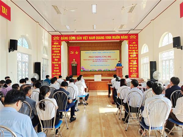 UBND xã Hùng Thắng phát động quyên góp ủng hộ đồng bào bị ảnh hưởng bởi mưa lũ