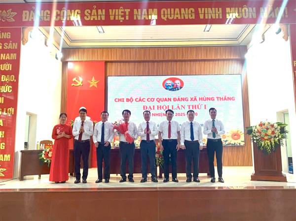 Chi bộ các Cơ quan Đảng – Đảng bộ xã Hùng Thắng tổ chức thành công Đại hội lần thứ I, nhiệm kỳ 2025-2030