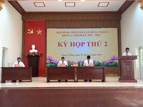  HĐND xã Hùng Thắng tổ chức kỳ họp thứ 2, khóa I, nhiệm kỳ 2021–2026