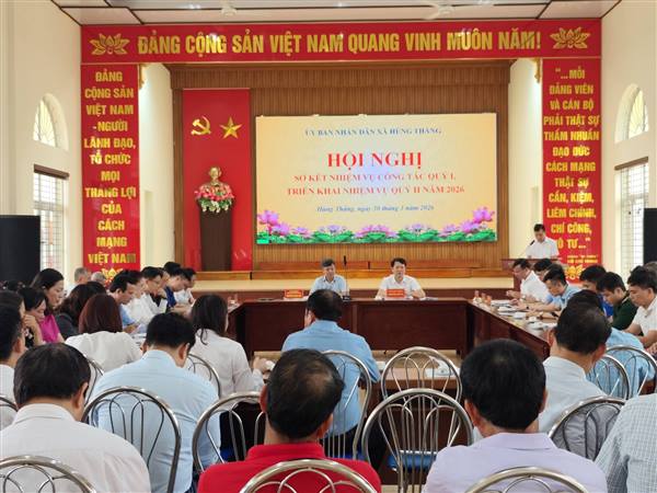 XÃ HÙNG THẮNG SƠ KẾT QUÝ I, TRIỂN KHAI NHIỆM VỤ QUÝ II NĂM 2026