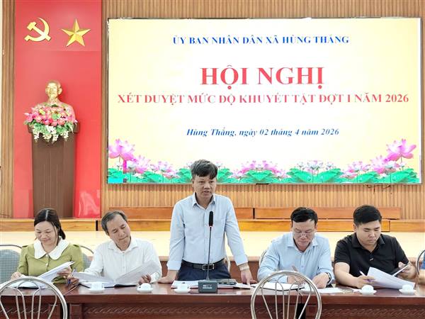 Hội nghị xét duyệt mức độ khuyết tật đợt 1 năm 2026