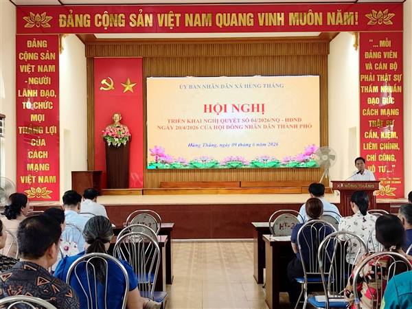 Xã Hùng Thắng triển khai thực hiện Nghị quyết số 04/2026/NQ-HĐND về chính sách hỗ trợ hộ nghèo, hộ cận nghèo giai đoạn 2026-2030