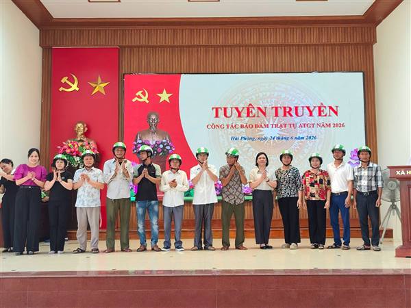 HỘI NÔNG DÂN XÃ HÙNG THẮNG TỔ CHỨC TUYÊN TRUYỀN BẢO ĐẢM TRẬT TỰ AN TOÀN GIAO THÔNG NĂM 2026