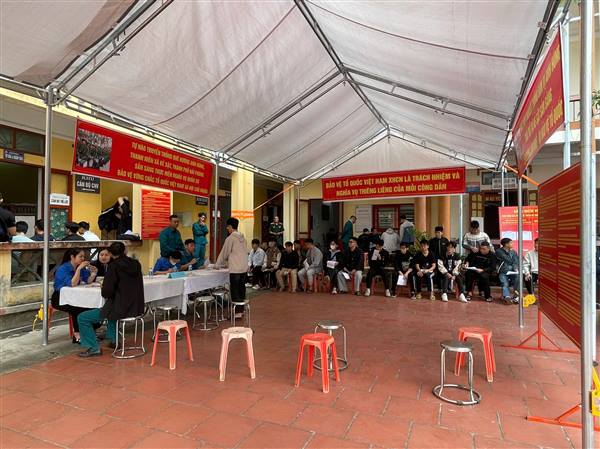 Xã Kẻ Sặt tổ chức khám sơ tuyển sức khỏe Nghĩa vụ quân sự năm 2026