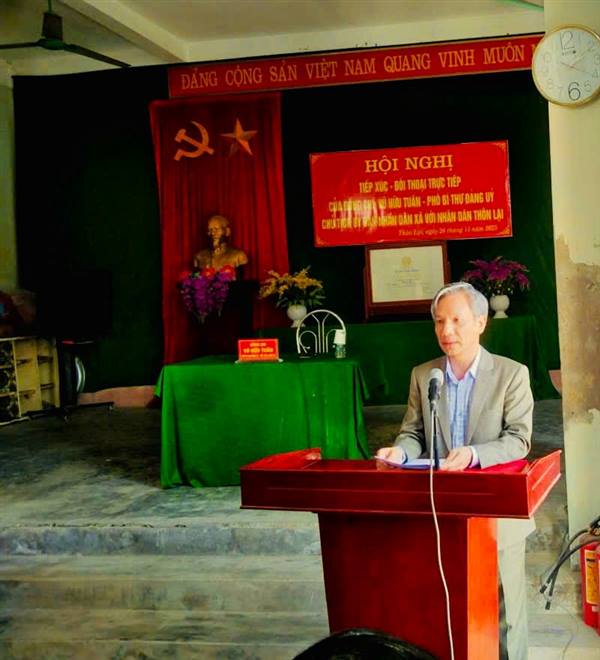 Xã Kẻ Sặt tổ chức Hội nghị tiếp xúc đối thoại trực tiếp giữa người đứng đầu cấp ủy, chính quyền với nhân dân.