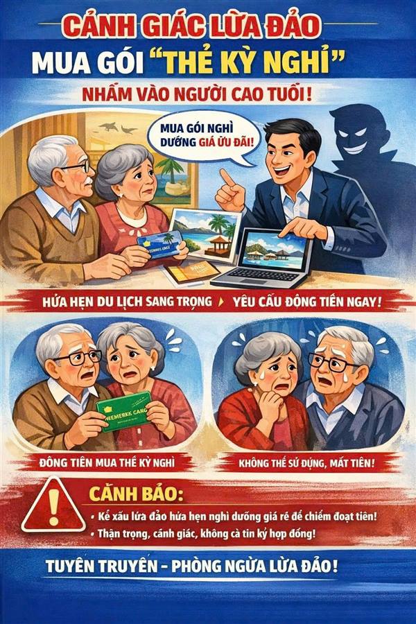 Tuyên truyền về phòng ngừa với tội phạm lừa đảo, chiếm đoạt tài sản với hình thức "Bẫy thẻ kỳ nghỉ"
