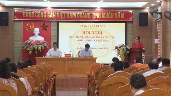 Hội nghị lần thứ 5 - Ban chấp hành Đảng bộ xã Kẻ Sặt khóa I, nhiệm kỳ 2025-2030
