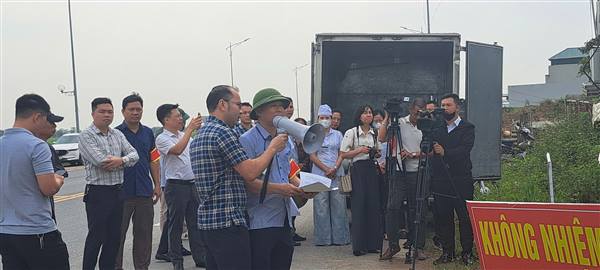 UBND xã Kẻ Sặt tổ chức cưỡng chế thu hồi đất thực hiện Dự án Đầu tư xây dựng đường tỉnh 394B, tỉnh Hải Dương (đoạn nối từ đường tỉnh 395 đến trục Bắc - Nam, huyện Thanh Miện) trên địa bàn xã Kẻ Sặt, thành phố Hải Phòng.