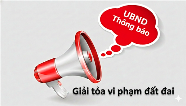 THÔNG BÁO Về việc giải tỏa diện tích làm lán trái phép trên diện tích đất công