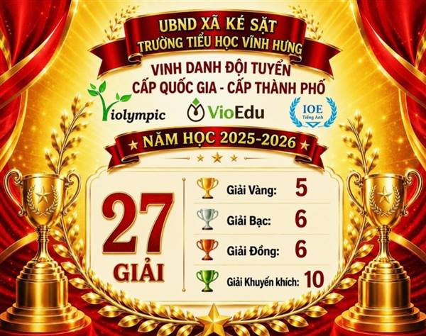Thày và trò trường Tiểu học Vĩnh Hưng hoàn thành tốt nhiệm vụ năm học 2025 - 2026
