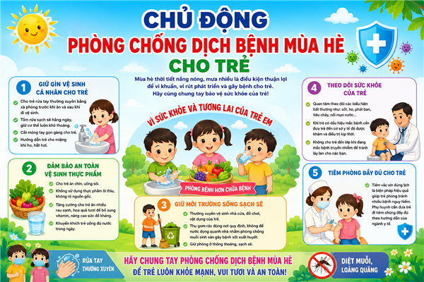 Trạm Y tế xã khuyến cáo các biện pháp phòng chống dịch bệnh mùa hè