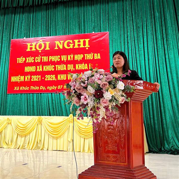 ĐẠI BIỂU HĐND XÃ TIẾP XÚC CỬ TRI TRƯỚC KỲ HỌP THỨ BA, HĐND XÃ KHOÁ I NHIỆM KỲ 2021-2026.