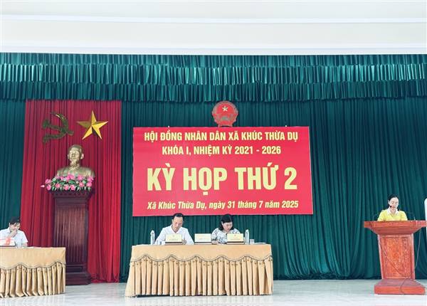 KỲ HỌP THỨ 2, HĐND XÃ KHÚC THỪA DỤ KHÓA I, NHIỆM KỲ 2021 – 2026 THÔNG QUA 5 NGHỊ QUYẾT QUAN TRỌNG.