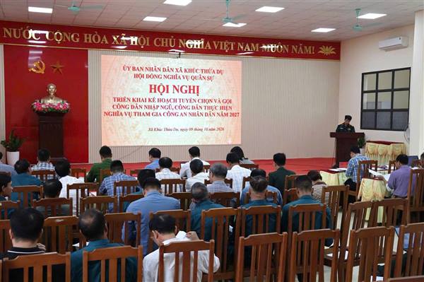Xã Khúc Thừa Dụ triển khai công tác tuyển quân năm 2027.