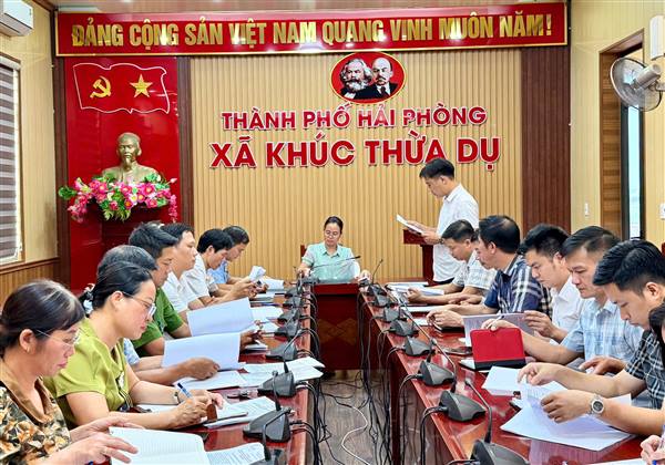 Xã Khúc Thừa Dụ họp triển khai phương án cưỡng chế thu hồi đất thực hiện Dự án Cụm công nghiệp Hồng Phúc - Hưng Long
