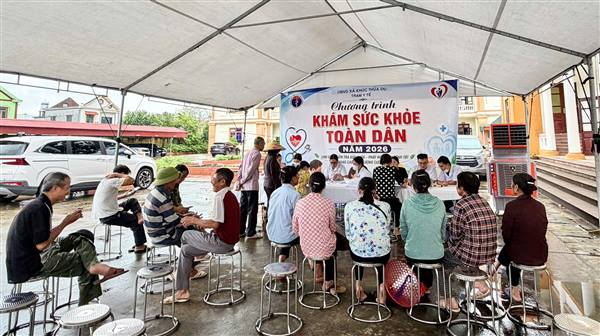 Xã Khúc Thừa Dụ tổ chức khám sức khoẻ toàn dân năm 2026.