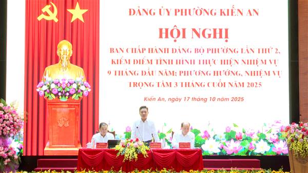 Hội nghị Ban Chấp hành Đảng bộ phường lần thứ 2, kiểm điểm tình hình thực hiện nhiệm vụ 9 tháng đầu năm; phương hướng, nhiệm vụ trọng tâm 3 tháng cuối năm 2025