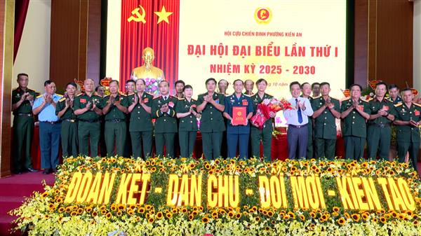 Đại hội đại biểu Hội Cựu chiến binh phường Kiến An lần thứ I, nhiệm kỳ 2025-2030.

