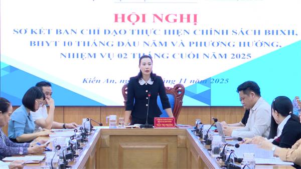 Hội nghị Ban chỉ đạo thưc hiện chính sách bảo hiểm xã hội, bảo hiểm y tế phường sơ kết 10 tháng đầu năm, và phương hướng nhiệm vụ 02 tháng cuối năm 2025