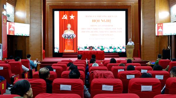 Hội nghị thông tin tình hình thực hiện nhiệm vụ 9 tháng đầu năm; phương hướng, nhiệm vụ trọng tâm 3 tháng cuối năm 2025