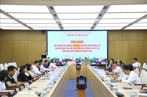 Phường Kiến An tham dự Lớp tập huấn bồi dưỡng trình độ chuyên môn nghiệp vụ cho đội ngũ cán bộ làm công tác thông tin cơ sở trên địa bàn thành phố năm 2025 