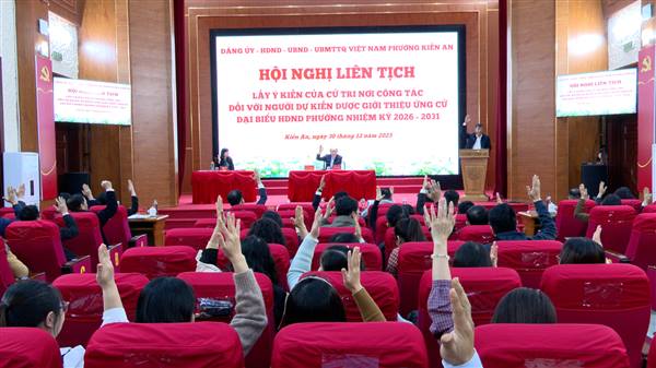 Hội nghị liên tịch lấy ý kiến của cử tri nơi công tác đối với người dự kiến được giới thiệu ứng cử đại biểu Hội đồng nhân dân phường nhiệm kỳ 2026-2031