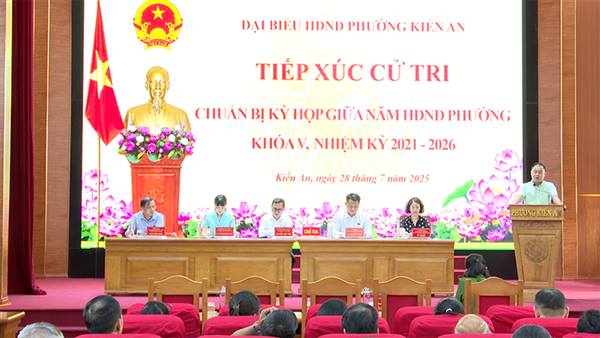 Tổ đại biểu HĐND phường Kiến An tiếp xúc cử tri chuẩn kỳ họp giữa năm HĐND phường khóa V, nhiệm kỳ 2021-2026