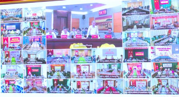 Hội nghị trực tuyến&nbsp;UBND thành phố với các địa phương về Kế hoạch kịch bản giải ngân vốn đầu tư công 6 tháng cuối năm 2025 thành phố Hải Phòng
