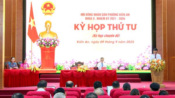 Kỳ họp thứ 4 (kỳ họp chuyên đề) HĐND phường Kiến An khoá V, nhiệm kỳ 2021-2026 