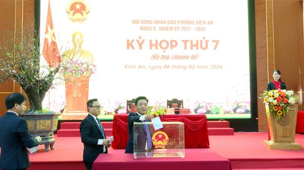 Kỳ họp thứ 7 (kỳ họp chuyên đề) HĐND phường Kiến An khoá V, nhiệm kỳ 2021-2026