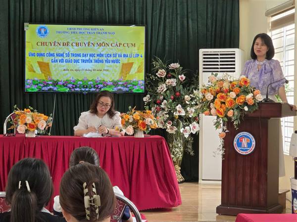 Trường Tiểu học Trần Thành Ngọ tổ chức chuyên đề cấp cụm “Ứng dụng công nghệ số trong dạy học môn Lịch sử và Địa lí lớp 4 gắn với giáo dục truyền thống yêu nước”