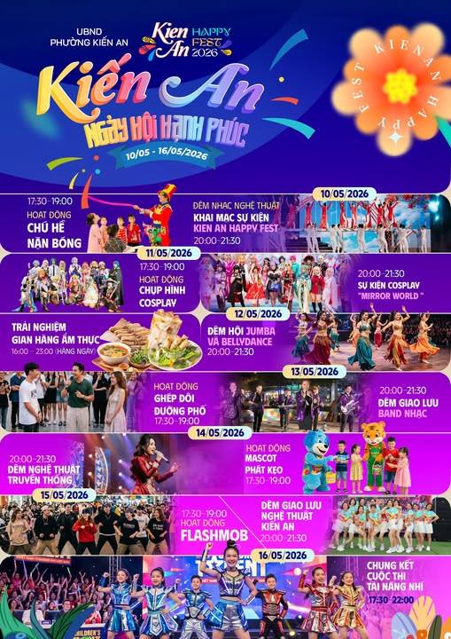 Chuỗi hoạt động “Kiến An - Ngày hội Hạnh phúc 2026” - Nền móng cho việc hình thành, phát triển không gian văn hóa nghệ thuật tại phường Kiến An
