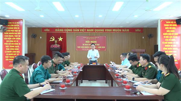 Chi bộ Quân sự phường tổ chức sinh hoạt Chi bộ ra Nghị quyết lãnh đạo thực hiện nhiệm vụ tháng 6 năm 2026