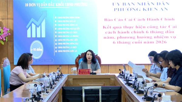 UBND phường sơ kết công tác cải cách hành chính 6 tháng đầu năm, triển khai nhiệm vụ 6 tháng cuối năm 2026

