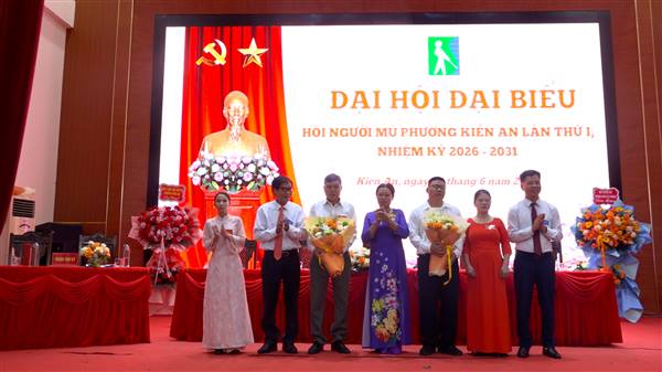 Hội Người mù phường Kiến An tổ chức Đại hội đại biểu lần thứ I, nhiệm kỳ 2026 -2031