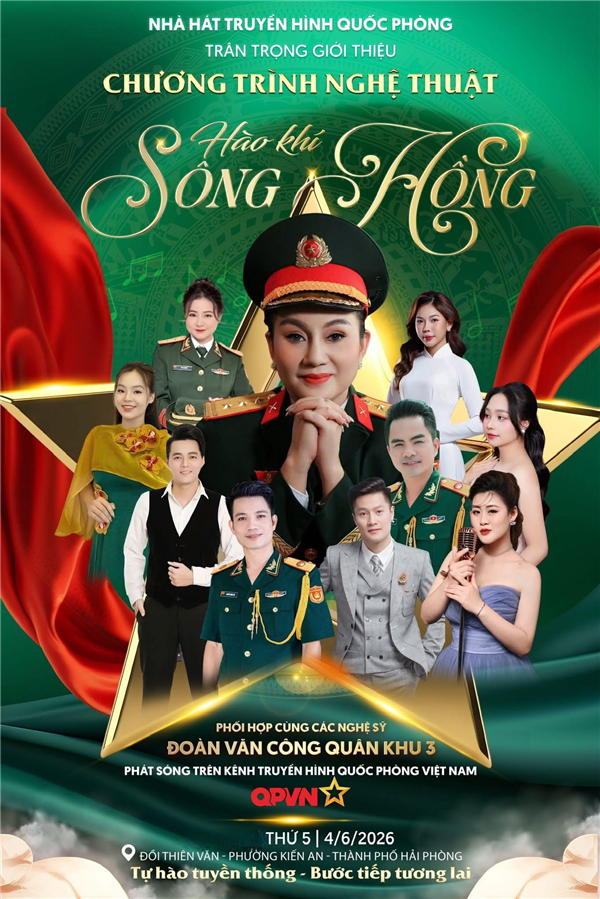 CHƯƠNG TRÌNH NGHỆ THUẬT ĐẶC BIỆT “HÀO KHÍ SÔNG HỒNG” SẼ DIỄN RA VÀO LÚC 18H NGÀY 04/6/2026