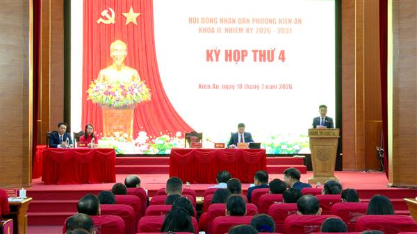 Kỳ họp thường lệ giữa năm 2026 HĐND phường Kiến An khóa II, nhiệm kỳ 2026 – 2031 thành công tốt đẹp