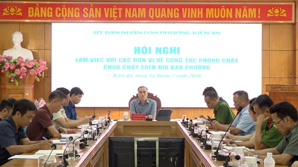 UBND phường làm việc với các đơn vị về công tác phòng cháy, chữa cháy  trên địa bàn phường