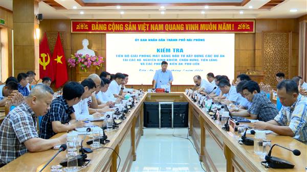 Phó Chủ tịch UBND thành phố Lê Trung Kiên kiểm tra một số dự án