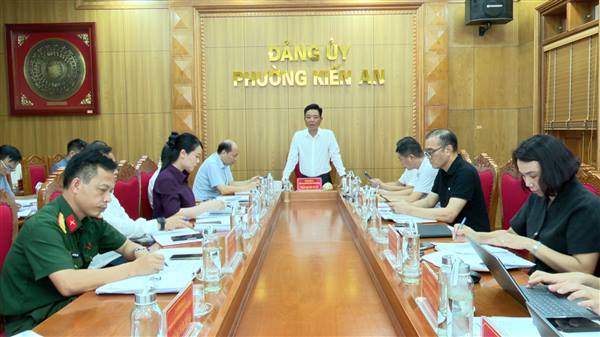 Hội nghị Ban Chấp hành Đảng bộ phường cho ý kiến, thông qua Đề án sắp xếp các cơ sở giáo dục mầm non, phổ thông công lập và Đề án thành lập Chi bộ, Đảng bộ các trường học sau sắp xếp các cơ sở giáo dục mầm non, phổ thông công lập trên địa bàn phường