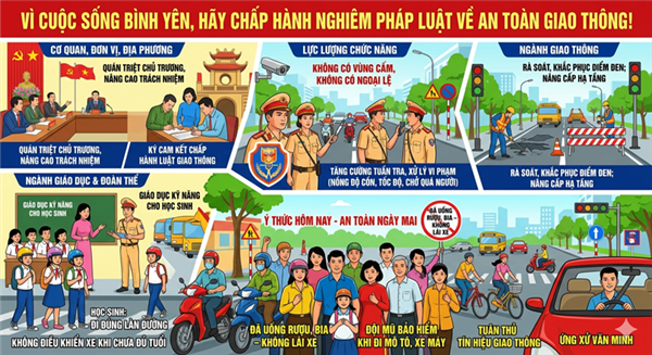NÂNG CAO TRÁCH NHIỆM, HIỆU QUẢ CÔNG TÁC BẢO ĐẢM TRẬT TỰ AN TOÀN GIAO THÔNG