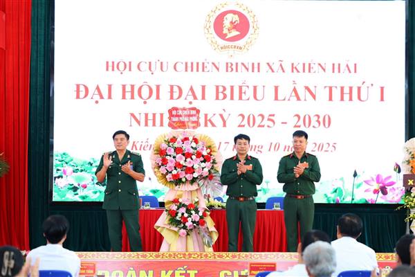ĐẠI HỘI ĐẠI BIỂU HỘI CỰU CHIẾN BINH XÃ KIẾN HẢI LẦN THỨ I, NHIỆM KỲ 2025-2030 