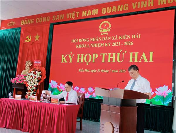 HĐND xã Kiến Hải tổ chức Kỳ họp thứ Hai (kỳ họp thường lệ giữa năm 2025)