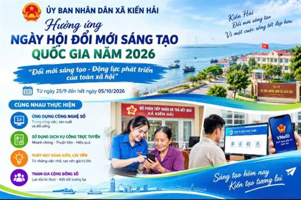XÃ KIẾN HẢI HƯỞNG ỨNG NGÀY HỘI ĐỔI MỚI SÁNG TẠO QUỐC GIA NĂM 2026